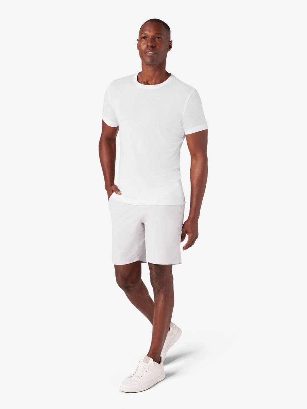 Mizzen+Main Men's White Crew Neck T-Shirt Classic Fit undergarment basic M